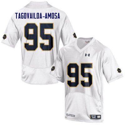 Notre Dame Fighting Irish Men's Myron Tagovailoa-Amosa #95 White Under Armour Authentic Stitched College NCAA Football Jersey HCC3699ZB